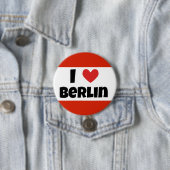 Badge Rond 7,6 Cm J'aime Berlin (En situation)