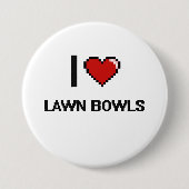 Badge Rond 7,6 Cm J'aime conception de Digitals de cuvettes de (Devant)