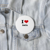 Badge Rond 7,6 Cm J'aime des données (En situation)
