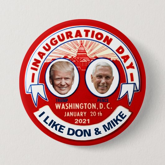 Badge Rond 7,6 Cm J'aime Don & Mike (Devant)