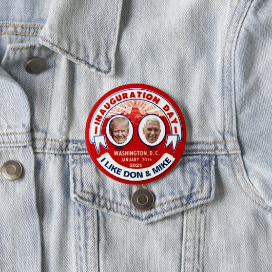 Badge Rond 7,6 Cm J'aime Don & Mike (En situation)