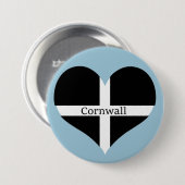 Badge Rond 7,6 Cm J'aime la conception de coeur de drapeau de St (Devant & derrière)