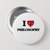 Badge Rond 7,6 Cm J'aime la philosophie (Devant & derrière)