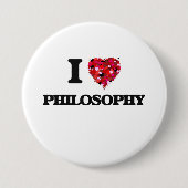 Badge Rond 7,6 Cm J'aime la philosophie (Devant)