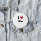 Badge Rond 7,6 Cm J'aime l'ADN (En situation)