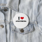 Badge Rond 7,6 Cm J'aime l'anesthésie (En situation)