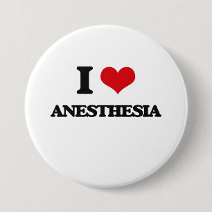 Badge Rond 7,6 Cm J'aime l'anesthésie