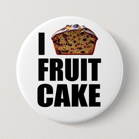 Badge Rond 7,6 Cm J'aime le gâteau aux fruits (Devant)