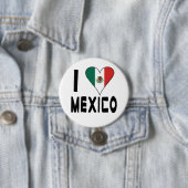 Badge Rond 7,6 Cm J'aime le Mexique (En situation)