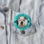 Badge Rond 7,6 Cm J'aime ma photo de chien (En situation)