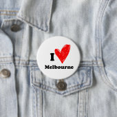 Badge Rond 7,6 Cm J'aime Melbourne (En situation)