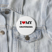 Badge Rond 7,6 Cm J'aime mes grands-mère (En situation)
