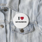 Badge Rond 7,6 Cm J'aime mes patients (En situation)