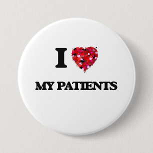 Badge Rond 7,6 Cm J'aime mes patients