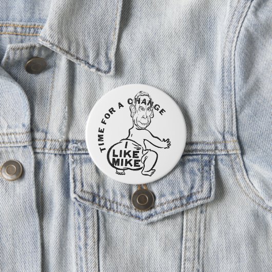 Badge Rond 7,6 Cm J'Aime Mike (En situation)