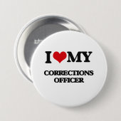 Badge Rond 7,6 Cm J'aime mon dirigeant de corrections (Devant & derrière)
