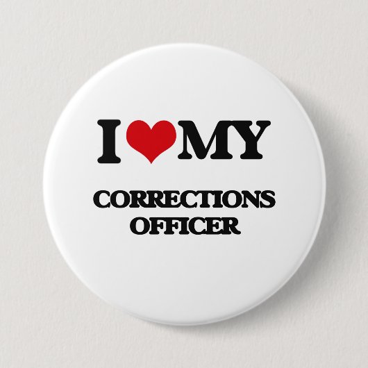 Badge Rond 7,6 Cm J'aime mon dirigeant de corrections (Devant)