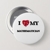 Badge Rond 7,6 Cm J'aime mon mathématicien (Devant & derrière)