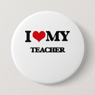 Badge Rond 7,6 Cm J'aime mon professeur