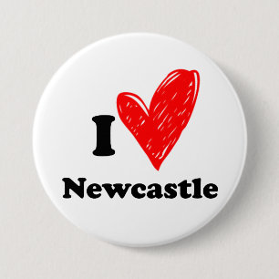 Badge Rond 7,6 Cm J'Aime Newcastle