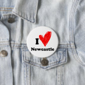 Badge Rond 7,6 Cm J'Aime Newcastle (En situation)