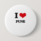Badge Rond 7,6 Cm J'aime Pune (Devant)