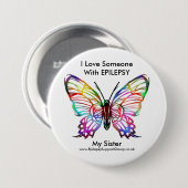 Badge Rond 7,6 Cm J'aime quelqu'un avec l'épilepsie (Devant & derrière)