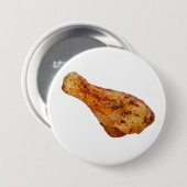 Badge Rond 7,6 Cm Jambe de poulet cuite frite (Devant & derrière)