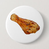 Badge Rond 7,6 Cm Jambe de poulet cuite frite (Devant)