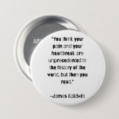 Badge Rond 7,6 Cm James Baldwin Sur La Lecture Citation Pin (Devant & derrière)