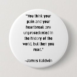 Badge Rond 7,6 Cm James Baldwin Sur La Lecture Citation Pin