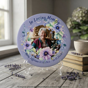 Badge Rond 7,6 Cm Jardin Floral en Hommage Affectueux
