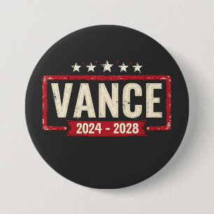 Badge Rond 7,6 Cm Jd Vance Trump Election 2028 Président Vote