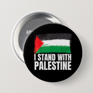 Badge Rond 7,6 Cm Je me tiens avec le drapeau du génocide de la Pale