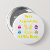 Badge Rond 7,6 Cm Je Pense À Un Petit Lapin (Devant & derrière)