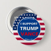 BADGE ROND 7,6 CM JE SOUTIENS TRUMP VANCE (Devant & derrière)