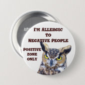 Badge Rond 7,6 Cm Je suis Allergic_Button (Devant & derrière)