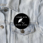 Badge Rond 7,6 Cm Je Suis Avec Hong Kong (En situation)