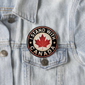 Badge Rond 7,6 Cm Je suis avec le Canada (En situation)