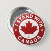 Badge Rond 7,6 Cm Je suis avec le Canada (Devant & derrière)