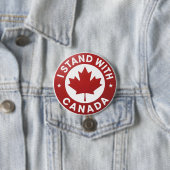 Badge Rond 7,6 Cm Je suis avec le Canada (En situation)