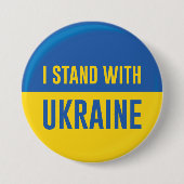 Badge Rond 7,6 Cm Je Suis Avec L'Ukraine (Devant)