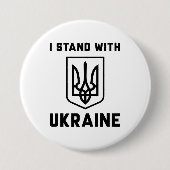 Badge Rond 7,6 Cm Je Suis Avec L'Ukraine (Devant)