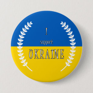 Badge Rond 7,6 Cm Je suis avec l'Ukraine ! ! !  Badge Rond De 7,5 Cm