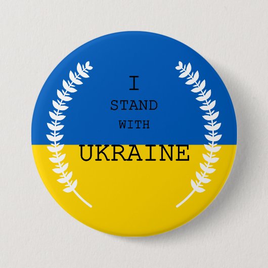 Badge Rond 7,6 Cm Je suis en état d'Ukraine !!! (Devant)