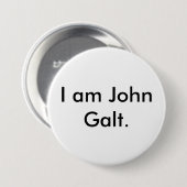 Badge Rond 7,6 Cm Je suis John Galt. (Devant & derrière)