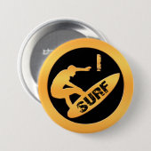 Badge Rond 7,6 Cm Je surfe (Devant & derrière)
