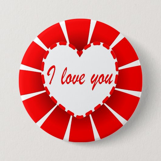 Badge Rond 7,6 Cm Je t'aime (Devant)