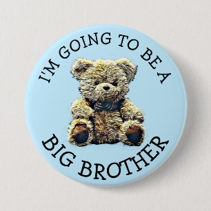Badge Rond 7,6 Cm Je vais être un Faire-part Big Brother