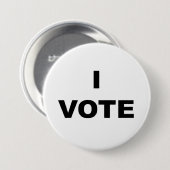 Badge Rond 7,6 Cm Je vote (Devant & derrière)